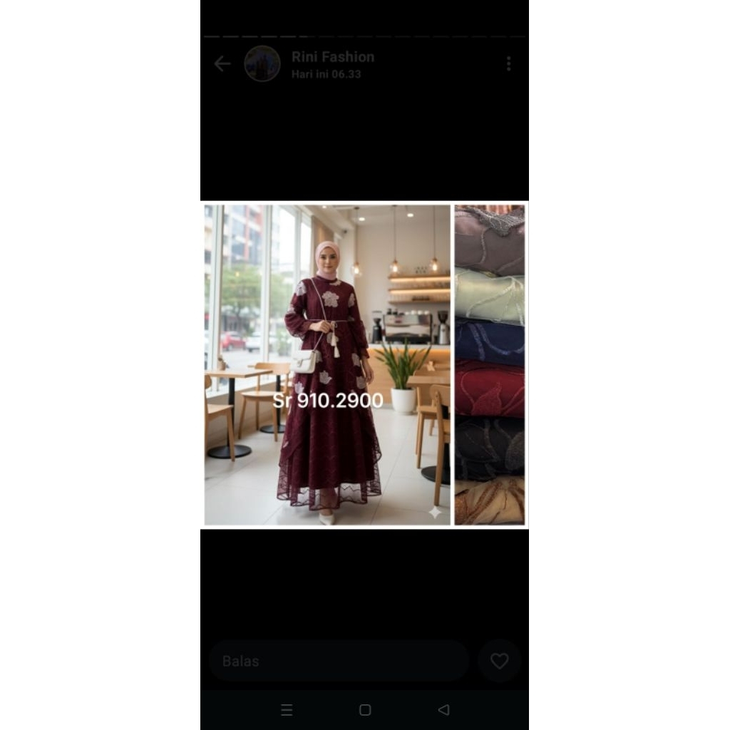 RNACOLLECTION-Gamis Binor Tile Bordir mix Santily Premium