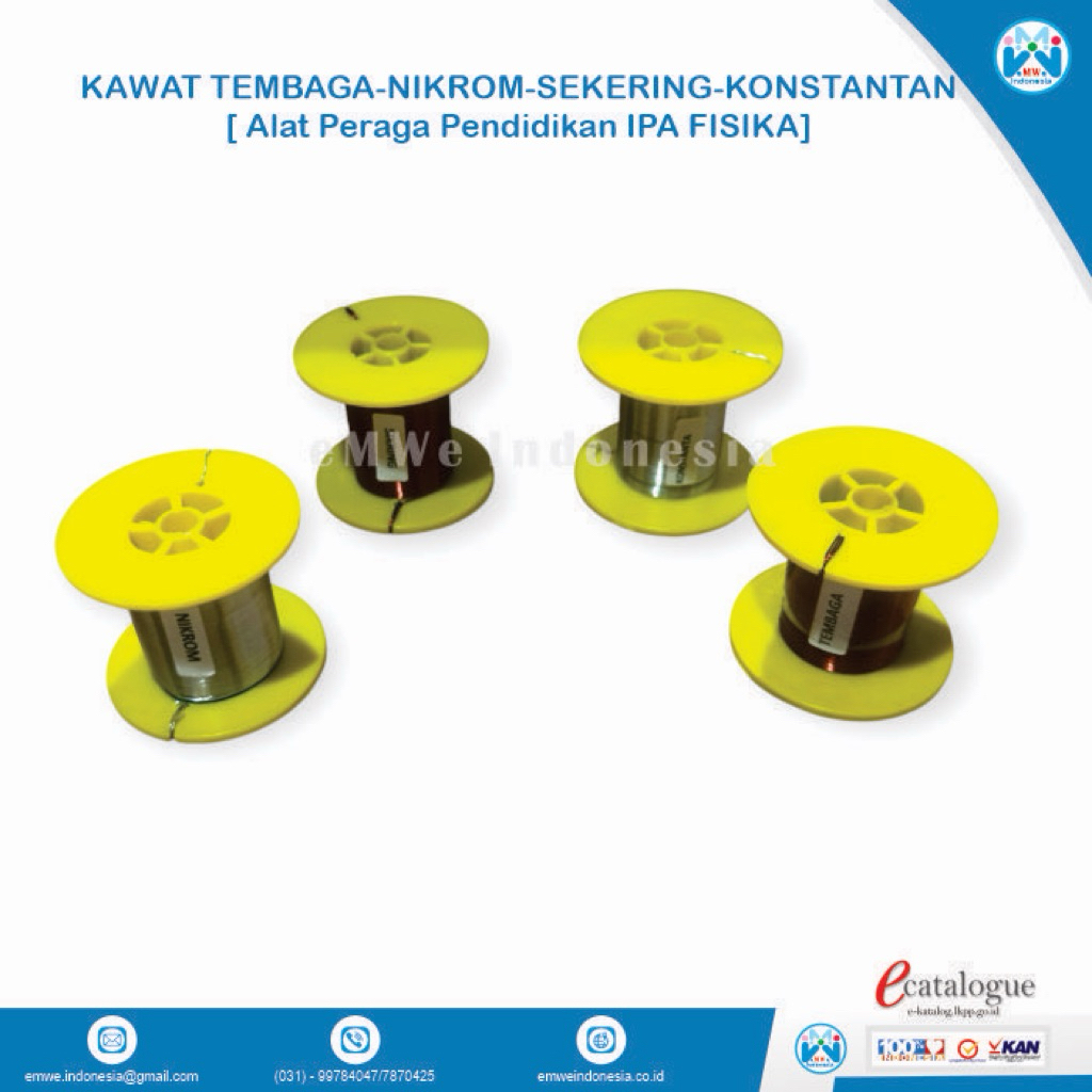 Kompenen Kit Listrik dan Magnet – kawat Tembaga/Kawat Nikrom/Kawat Sekering/Kawat Konstanta