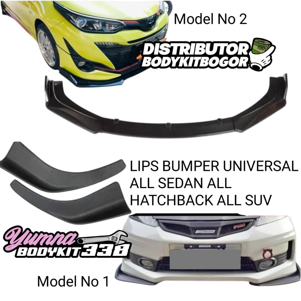 WINGLET MOBIL UNIVERSAL FRONT LIPS BUMPER DEPAN MOBIL UNIVERSAL ALL SEDAN ALL HATCHBACK ALL SUV