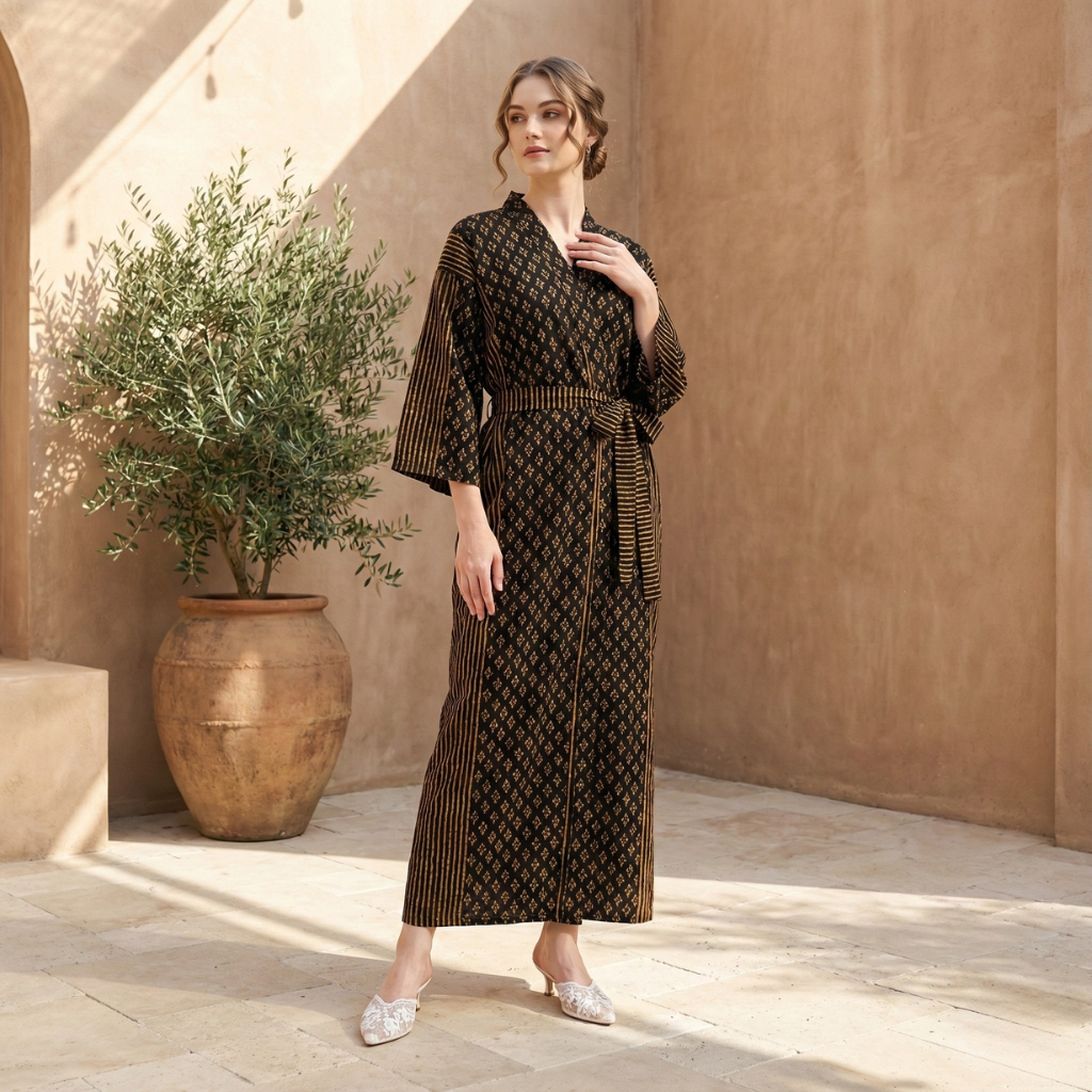 Batik Long Kimono Sogan Panjang