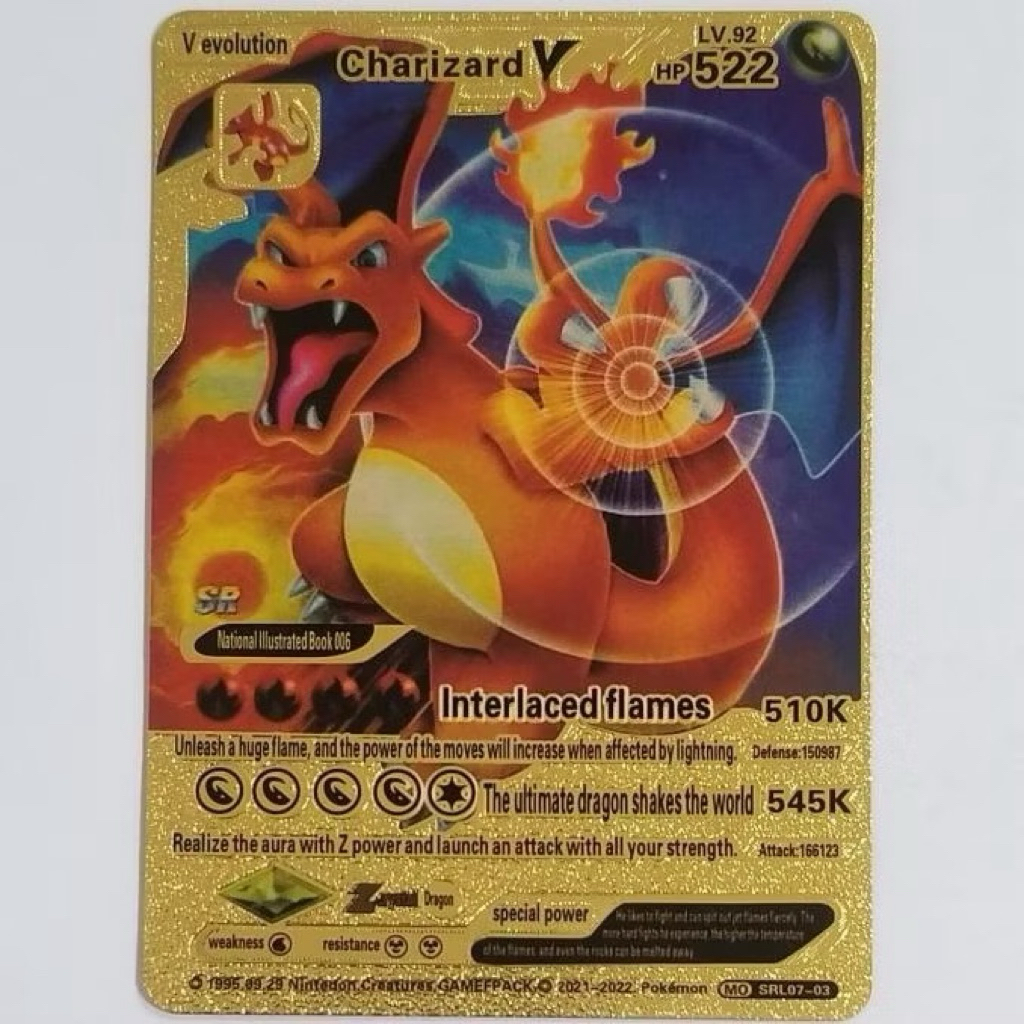 Kartu Pokemon Charizard Vmax V Evolution Mega GX Emas Gold Card Import