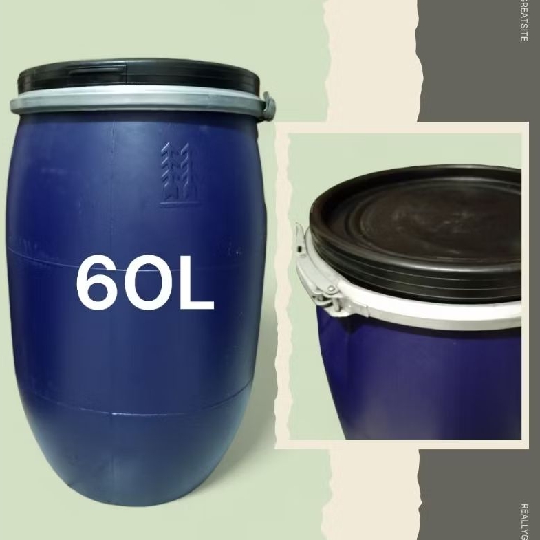 drum plastik tebal ukuran 60L+klem