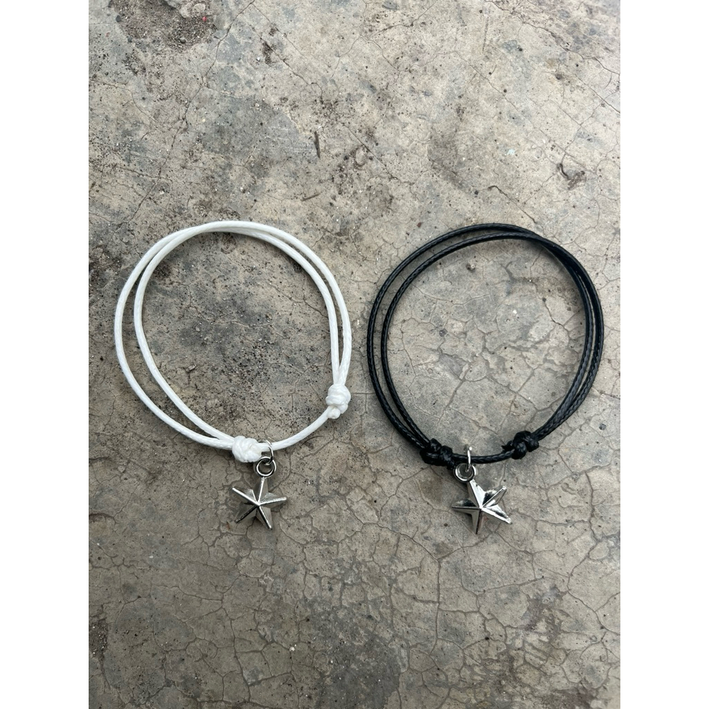 (Cod) 1 Pcs Gelang Couple Tali Bintang Korean Style