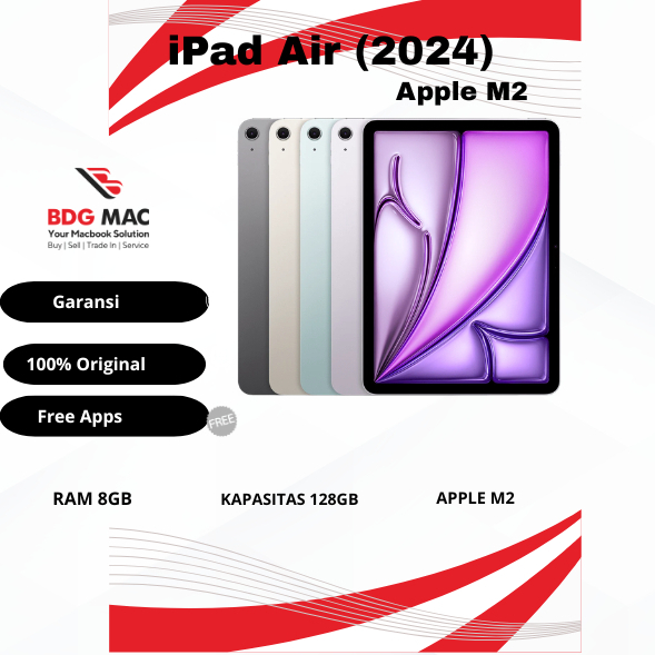 iPad Air M2 2024 11 Inch Wifi Only 128gb Second Original