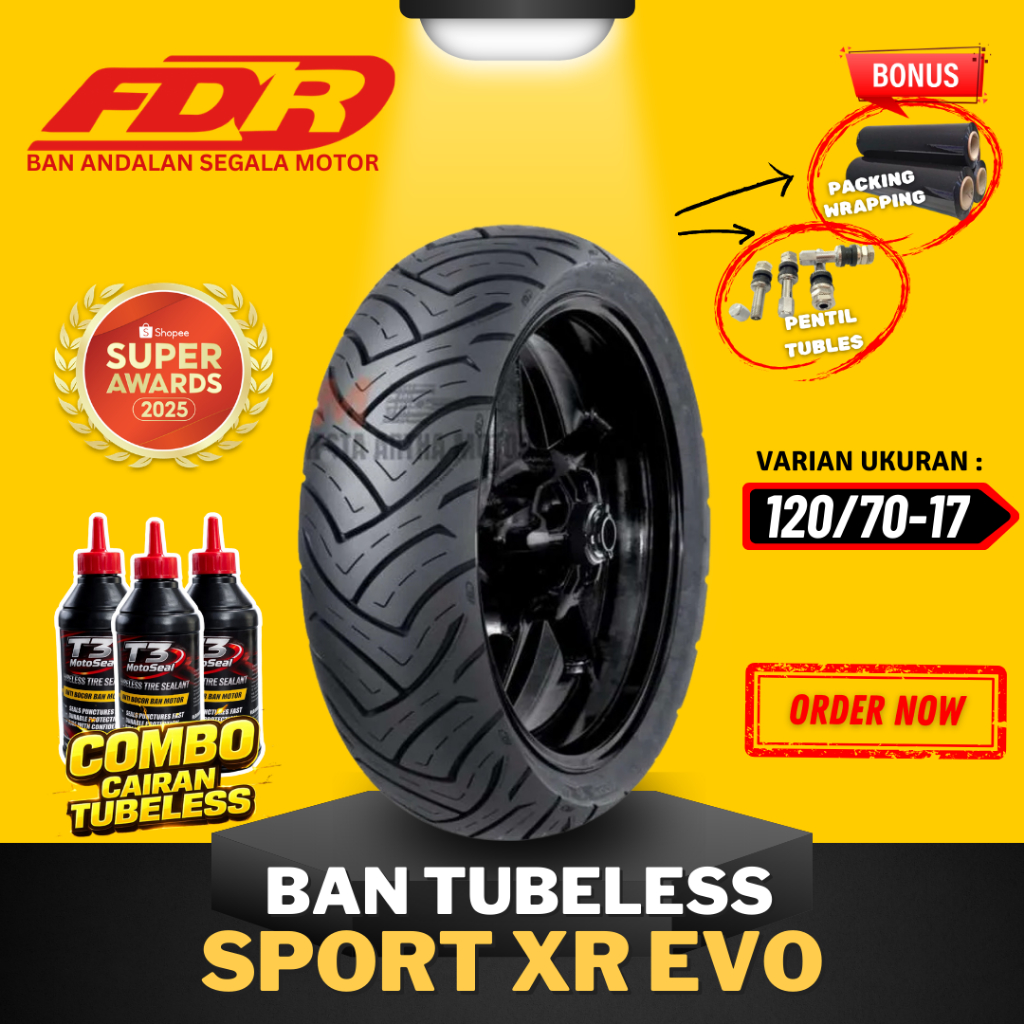 [READY COD] BAN FDR SPORT XR EVO RING 17 / ( 120/70-17 ) BAN FDR TUBELESS TUBLES RING 17 / BAN FDR T