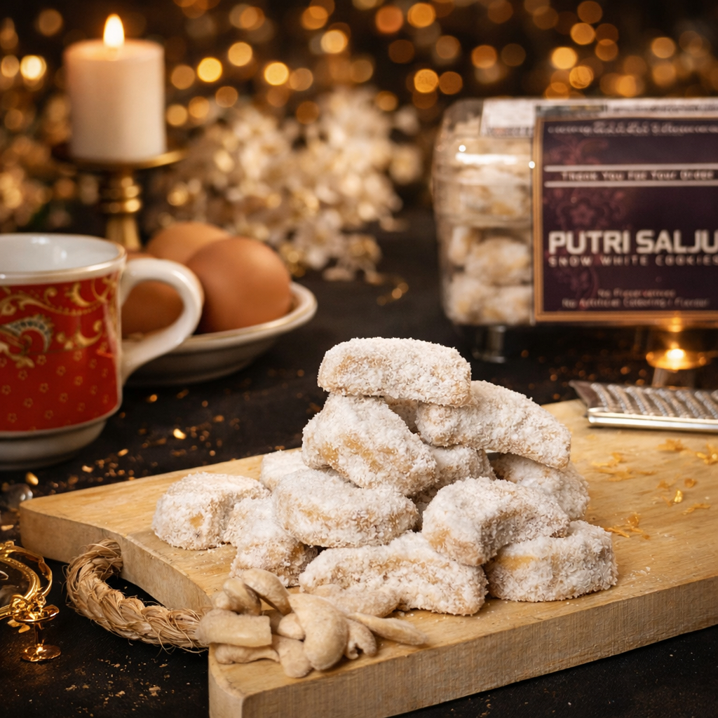 PUTRI SALJU Kacang Mede Triple Cheese Edam Parmesan Cheddar Premium Butter Wisman | Kemasan Hardtop 350gr & Jar 750ml | Kue Kering Lebaran by RaMaChef