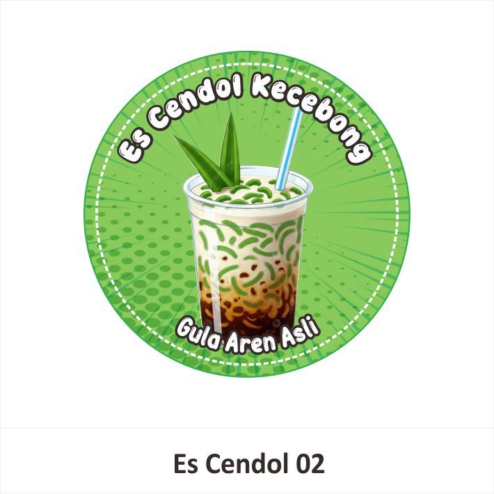COD 160pcs Stiker Es Cendol Kecebong