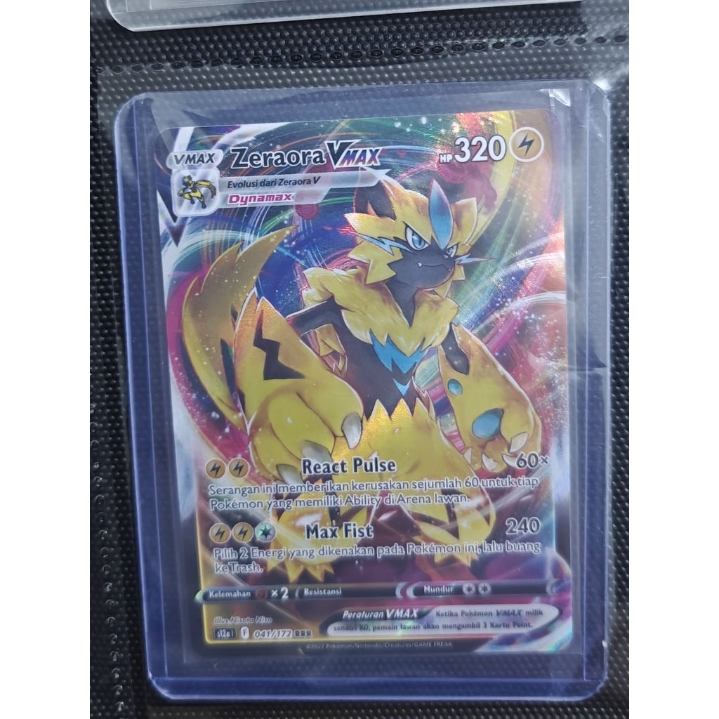 Kartu Pokemon Zeraora VMAX RRR Triple Rare Original