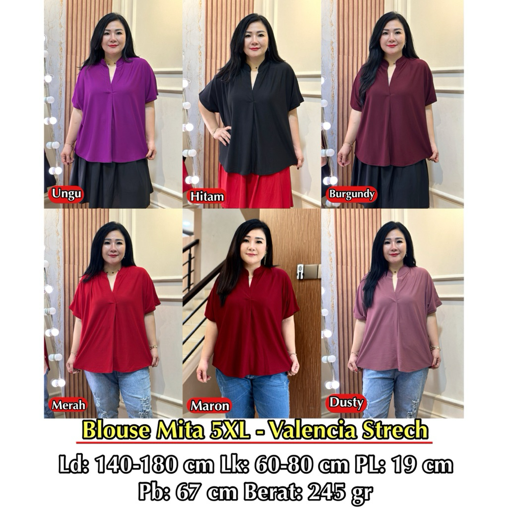FINA BIGSIZE - (MITA BLOUSE WANITA) BLOUSE WANITA BIG SIZE KEKINIAN
