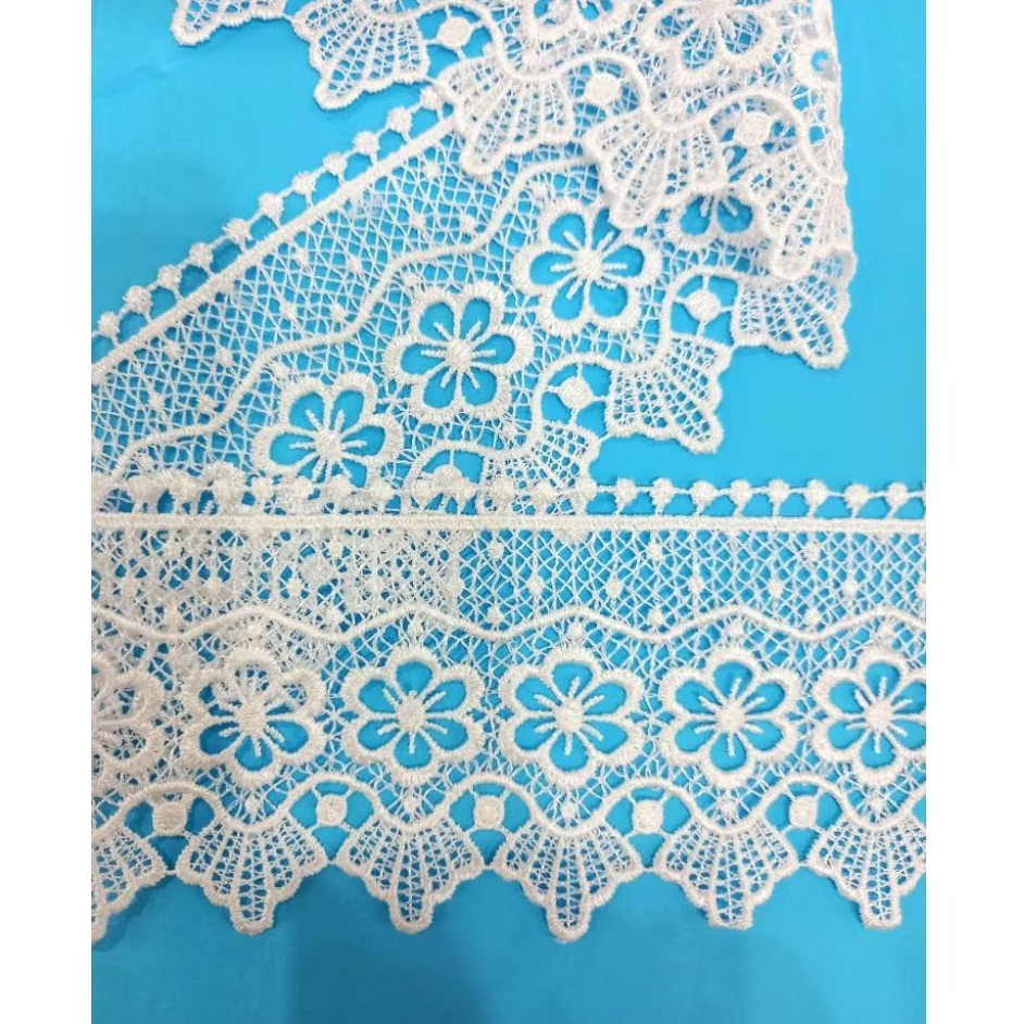 Renda Gipper CRI 10635/renda katun lebar 8 cm/renda isi 17 yard (+/- 15 meter)/renda kain/renda muke