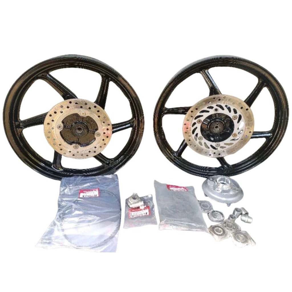 Velg pnp tiger revo TANPA Ganti As Bearing Khusus   velg Cb150r/Mp mono ori copotan set lengkap ting