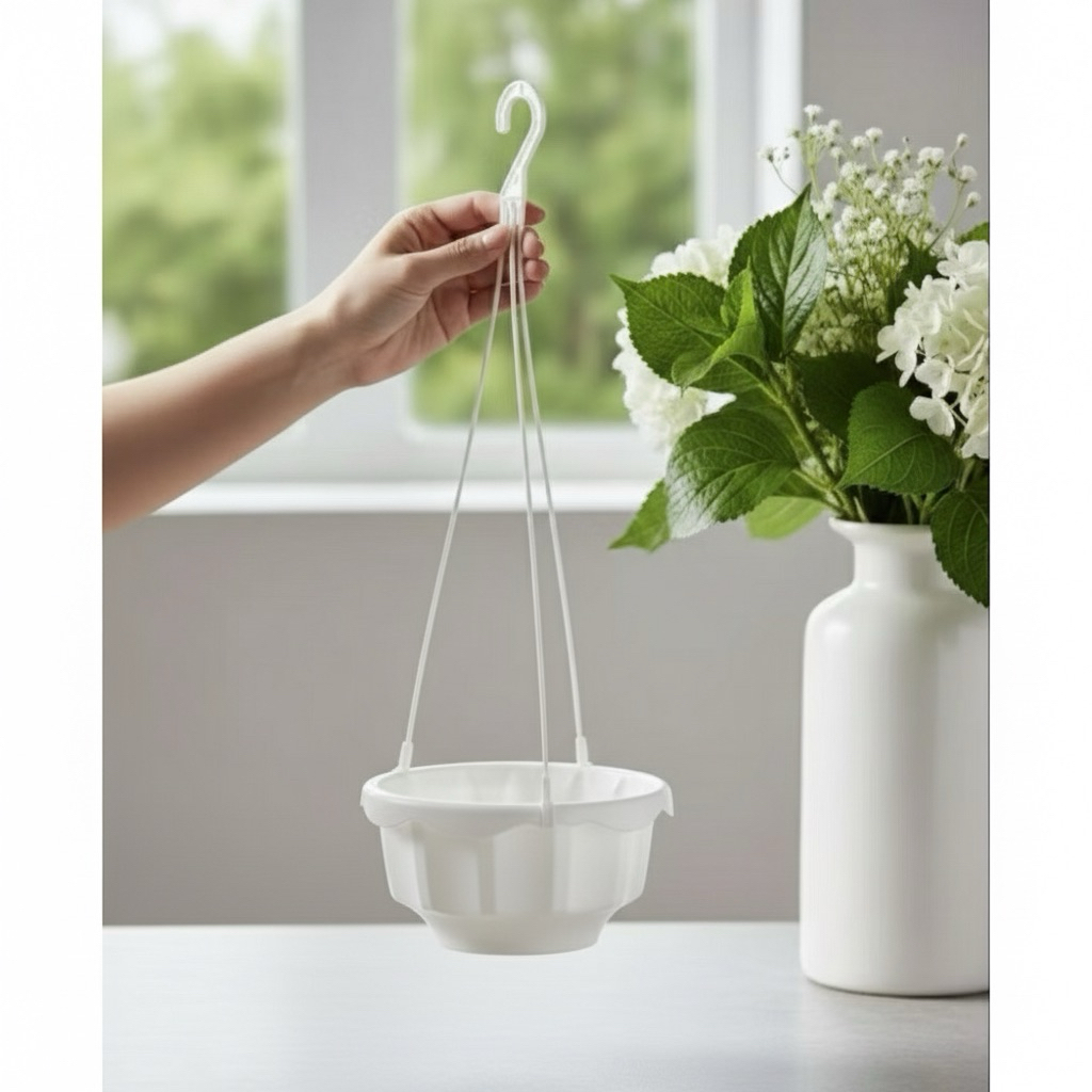 POT GANTUNG TALI PGT/ vas gantung/ pot gantung pot bunga gantung/ Pot gantung bunga tali plastik put