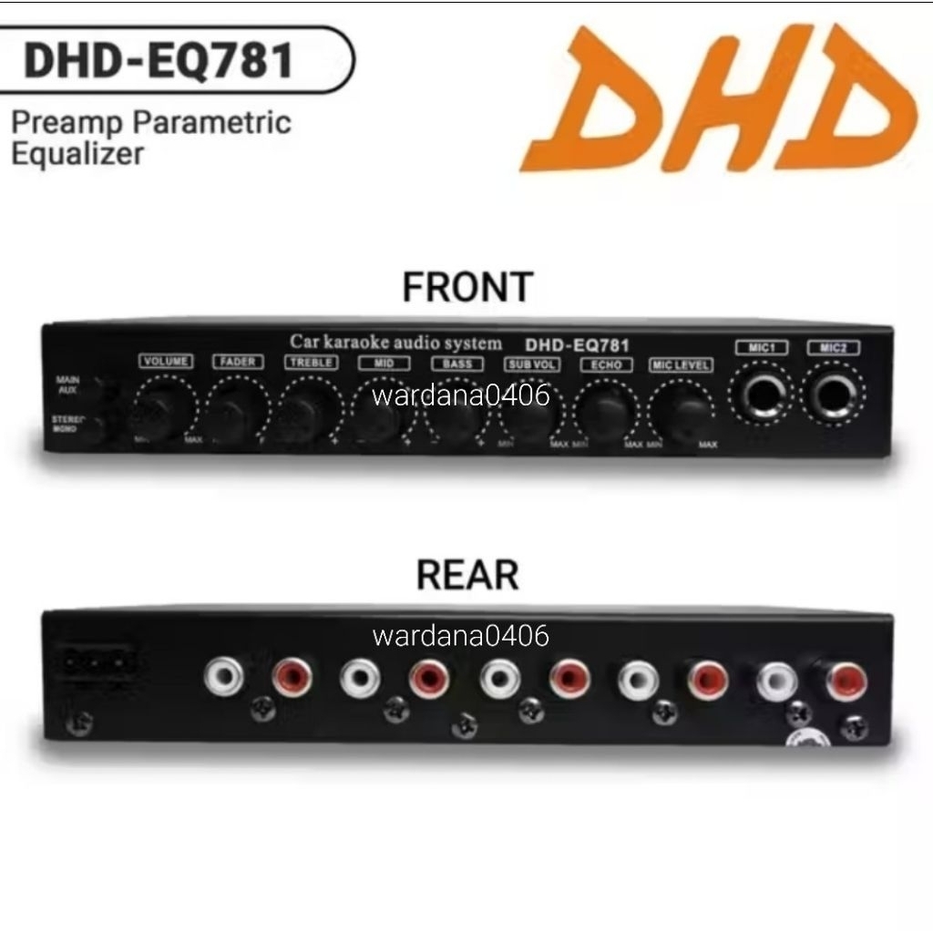 Parametric Equalizer Preamp Karaoke DHD EQ 781