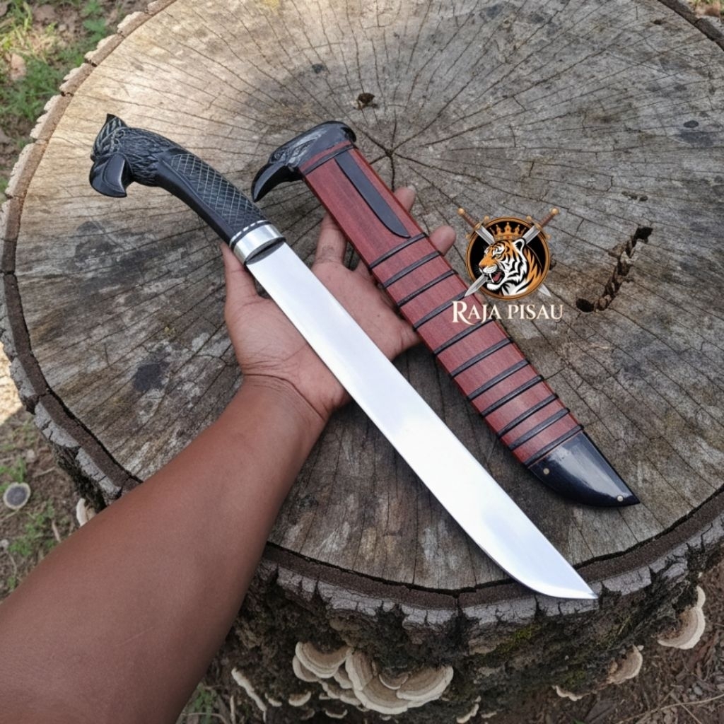 [RAJA PISAU] GAGANG TANDUK KERBAU UKIR golsem golok kebun SERBAGUNA