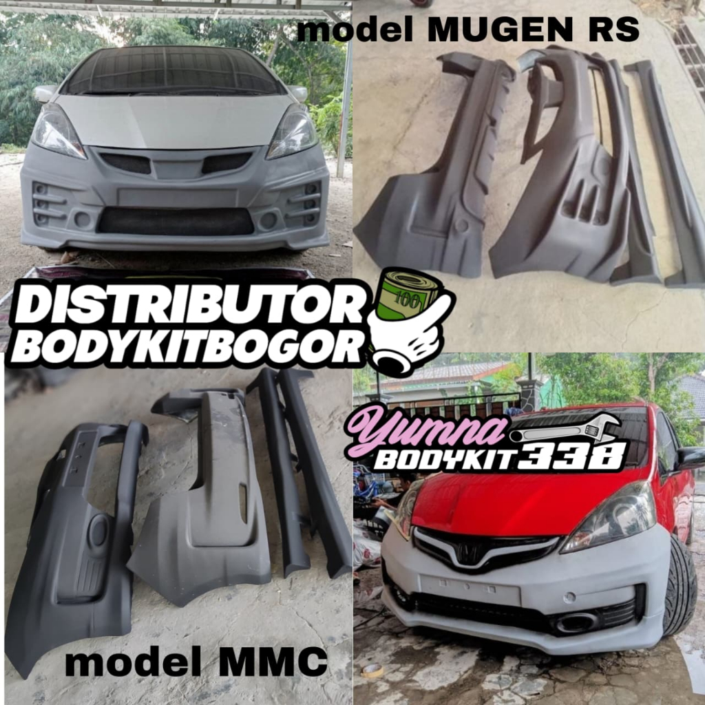 FULL BEMPER DEPAN BELAKANG JAZZ GE8 TAHUN 2008 - 2014 MODEL MUGEN RS MMC JAZZ GE8 MMC JAZZ MUGEN