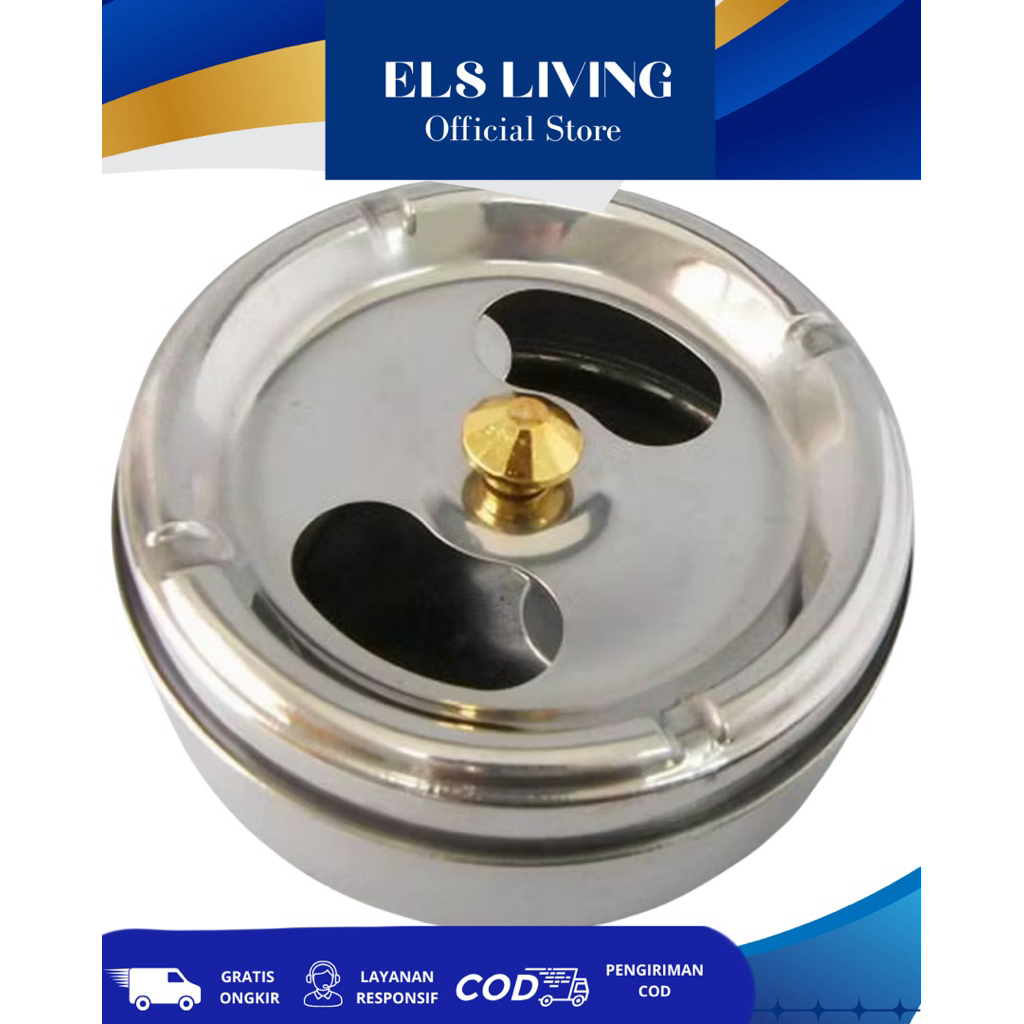 Els Living | Asbak Rokok | Asbak Buka Tutup |Peralatan Rumah tangga