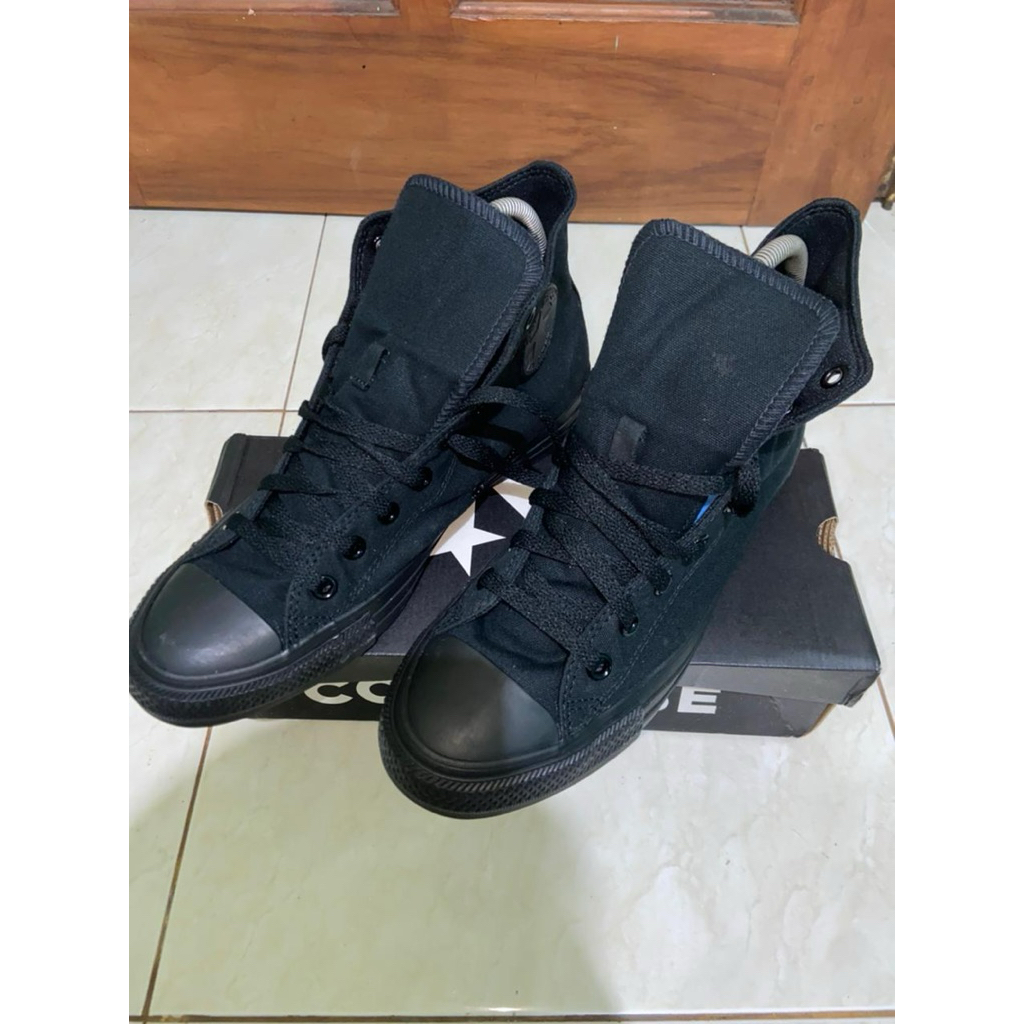 SEPATU CONVERSE FULL BLACK