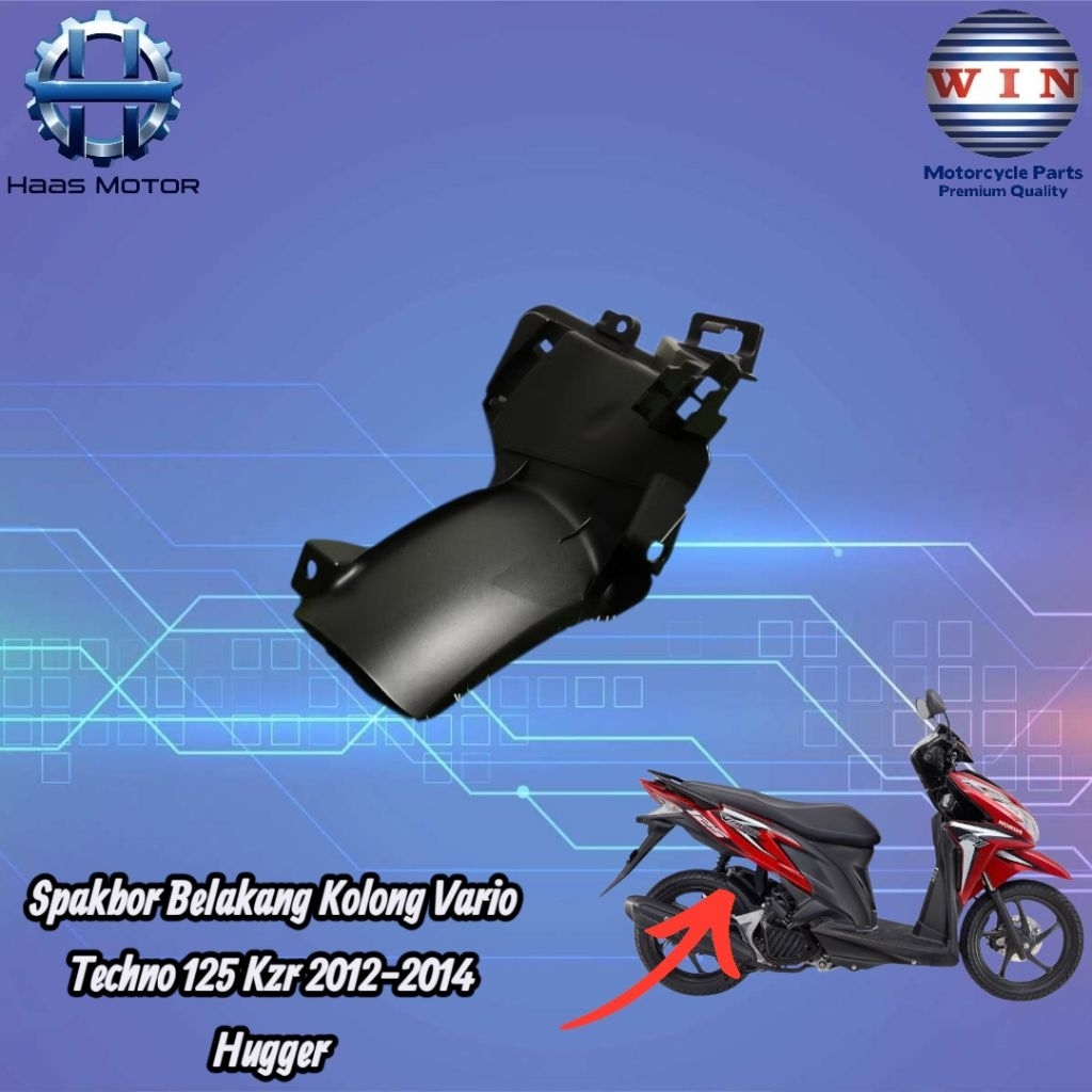 WIN Spakbor Belakang Kolong Vario Techno 125 KZR 2012 2013 2014 Hugger