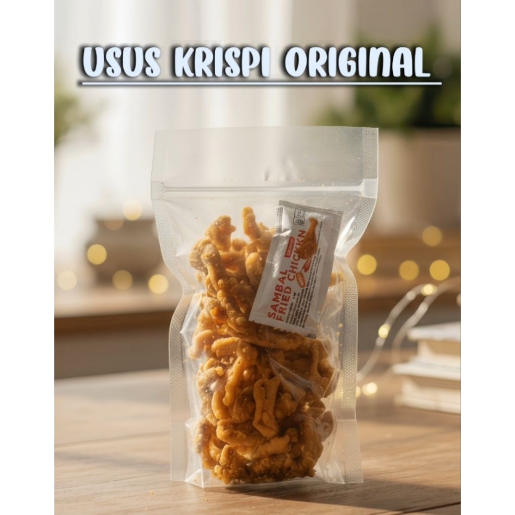 Terbaru Usus Krispy Ayam Rasa Original Kemasan Pouch Plus Saos Sambal Fried Chicken