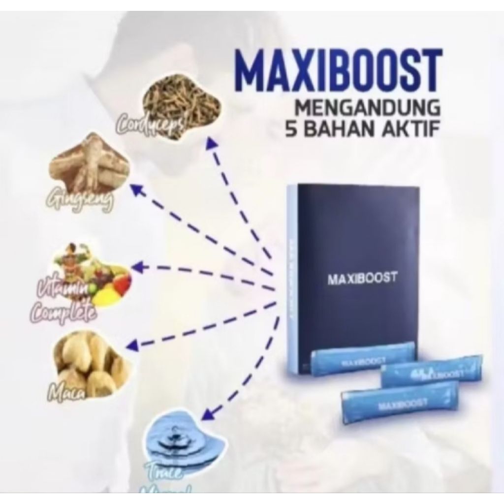 MAXIBOOST MAXI BOOST 100% ORIGINAL SUPLEMEN KESEHATAN PRIA 1 BOX ISI 10 SACHET