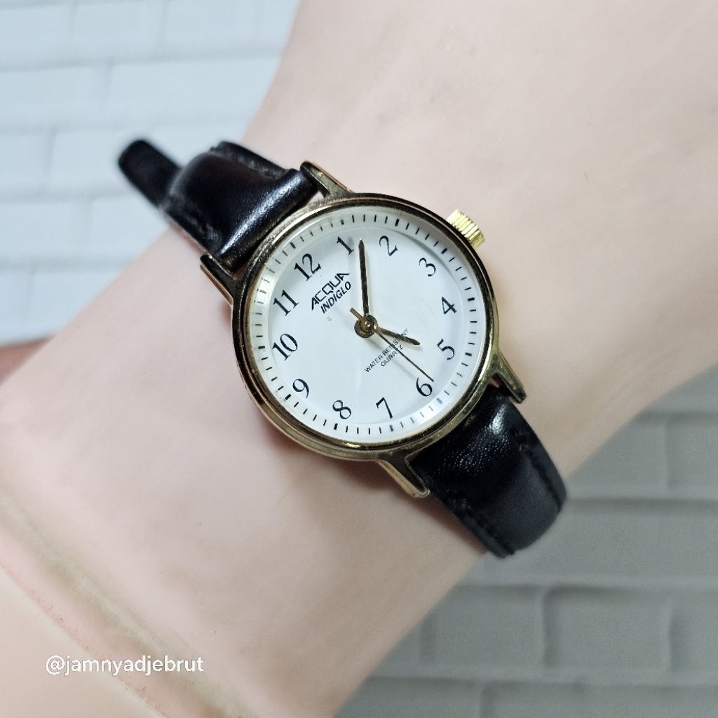 Jam Acqua Indiglo by Timex MM Gold White Bekas