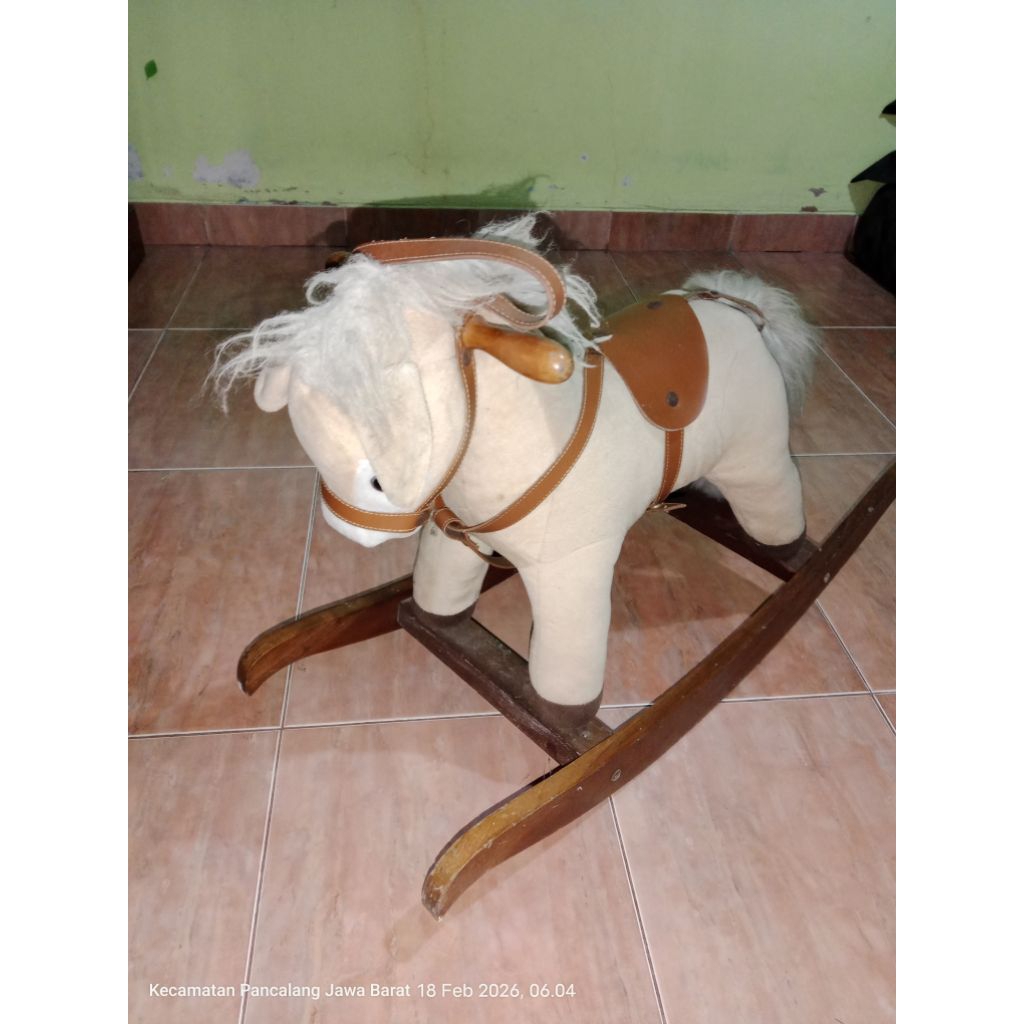 Mainan Kuda Goyang Anak Bekas Preloved | Rocking Horse Kayu & Plush