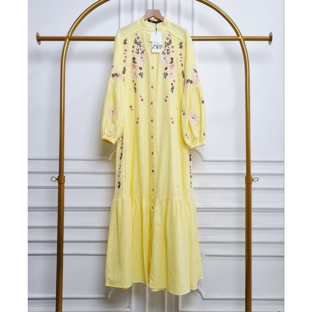 shanna gamis bordir katun linen zara