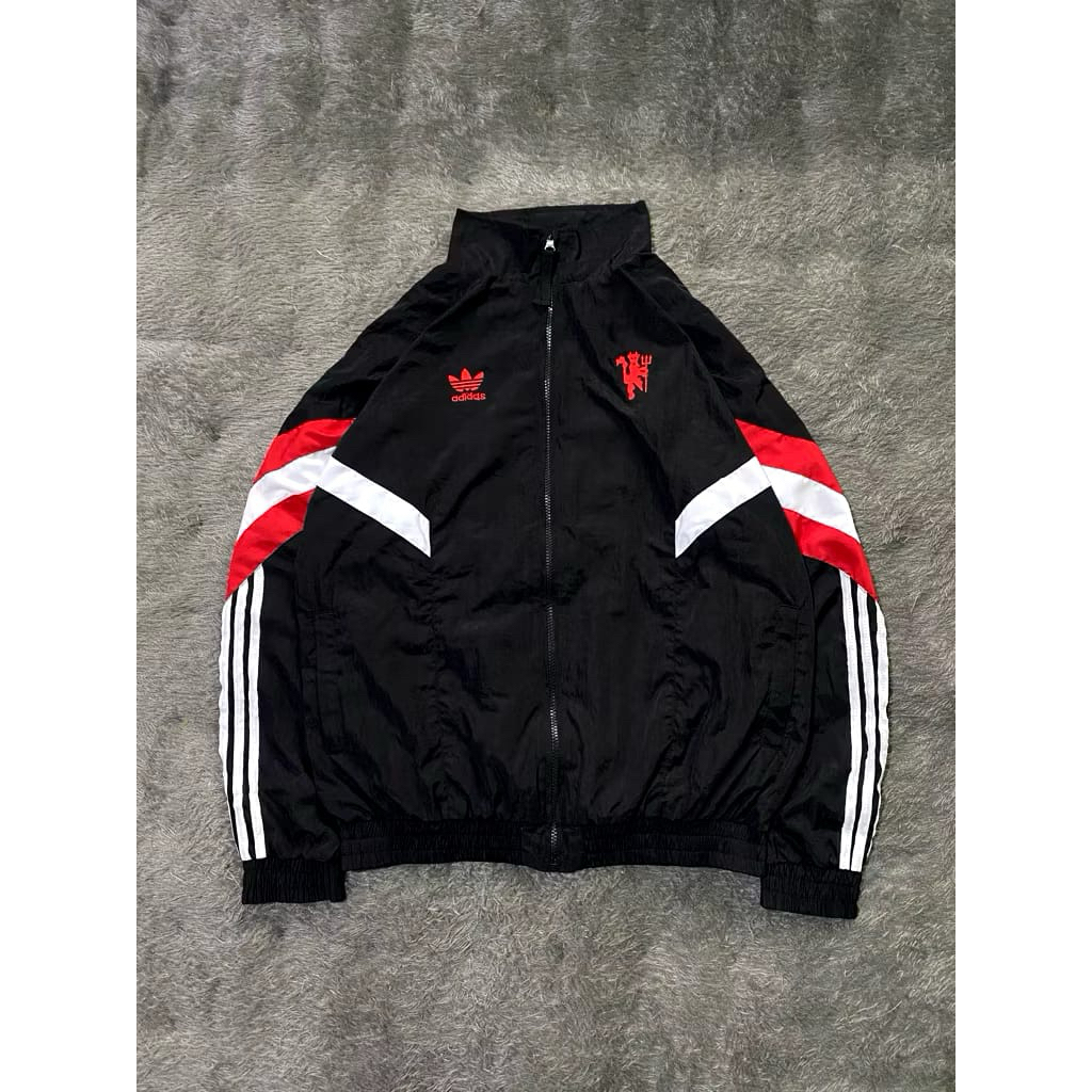 MU TRACKTOP BLACK JACKET CRINKLE