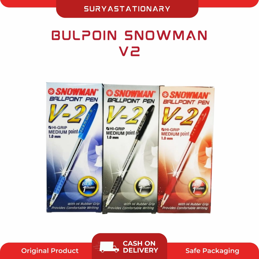 SNOWMAN BULPOIN V-2 (PAK) / BOLPOIN SNOWMAN V2 / PULPEN SNOWMAN