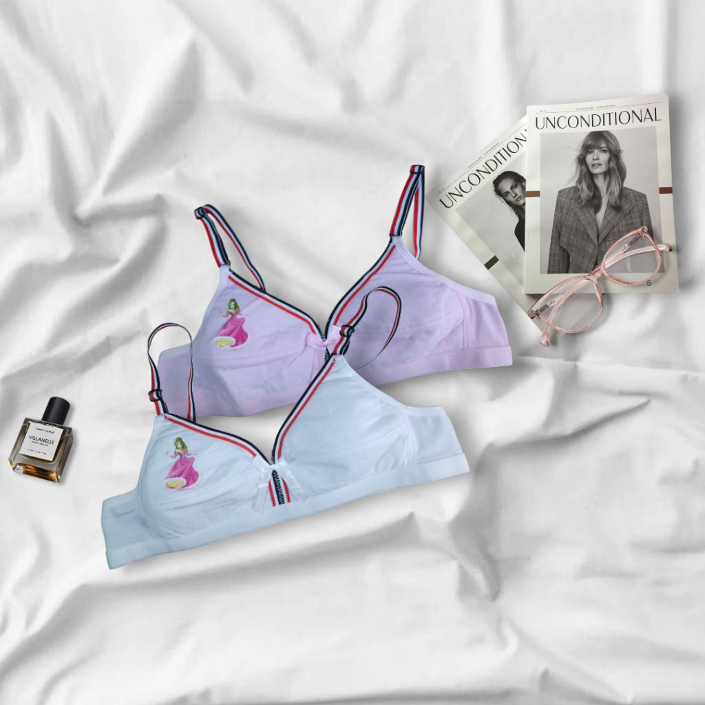 paket 3pcs # 587 D | Size 32 - 36 | Bra remaja tanpa Busa & kawat
