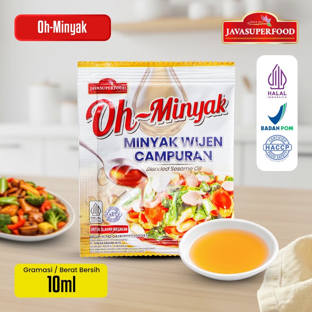 (HALAL) Oh Minyak Wijen Campuran Sachet Kemasan Praktis 10ML / Sesame Oil Sachet / MInyak Wijen Sach
