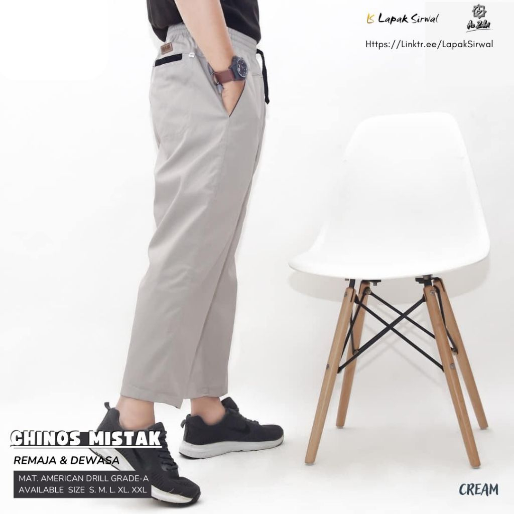 Sirwal Chinos Mistak Remaja Dewasa Jumbo American Drill Celana Muslim Pria Premium