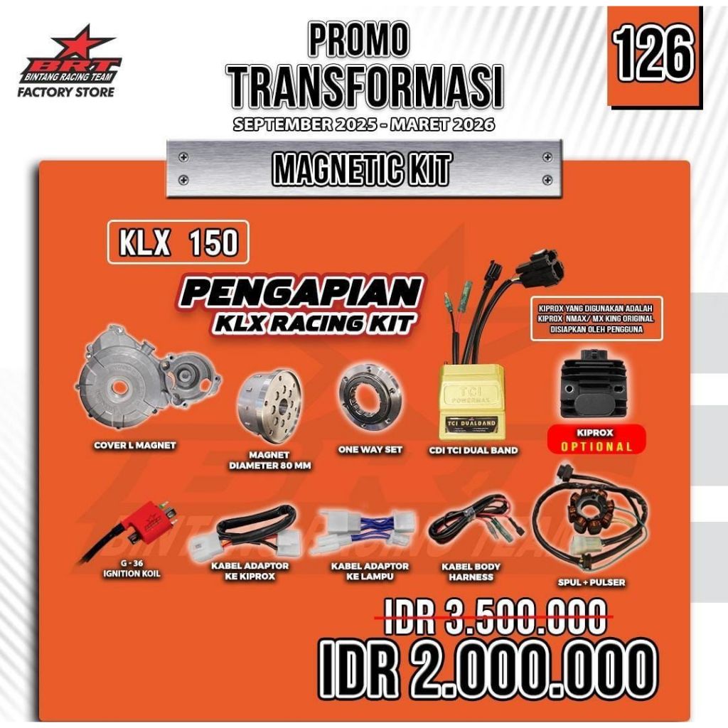 Pengapian KLX 150 Racing Kit Magnet