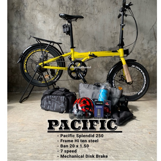 Sepeda Lipat ring 20 Pacific splendid 250 | Sepeda Lipat pacific Splendid 250 ukuran 20 inch