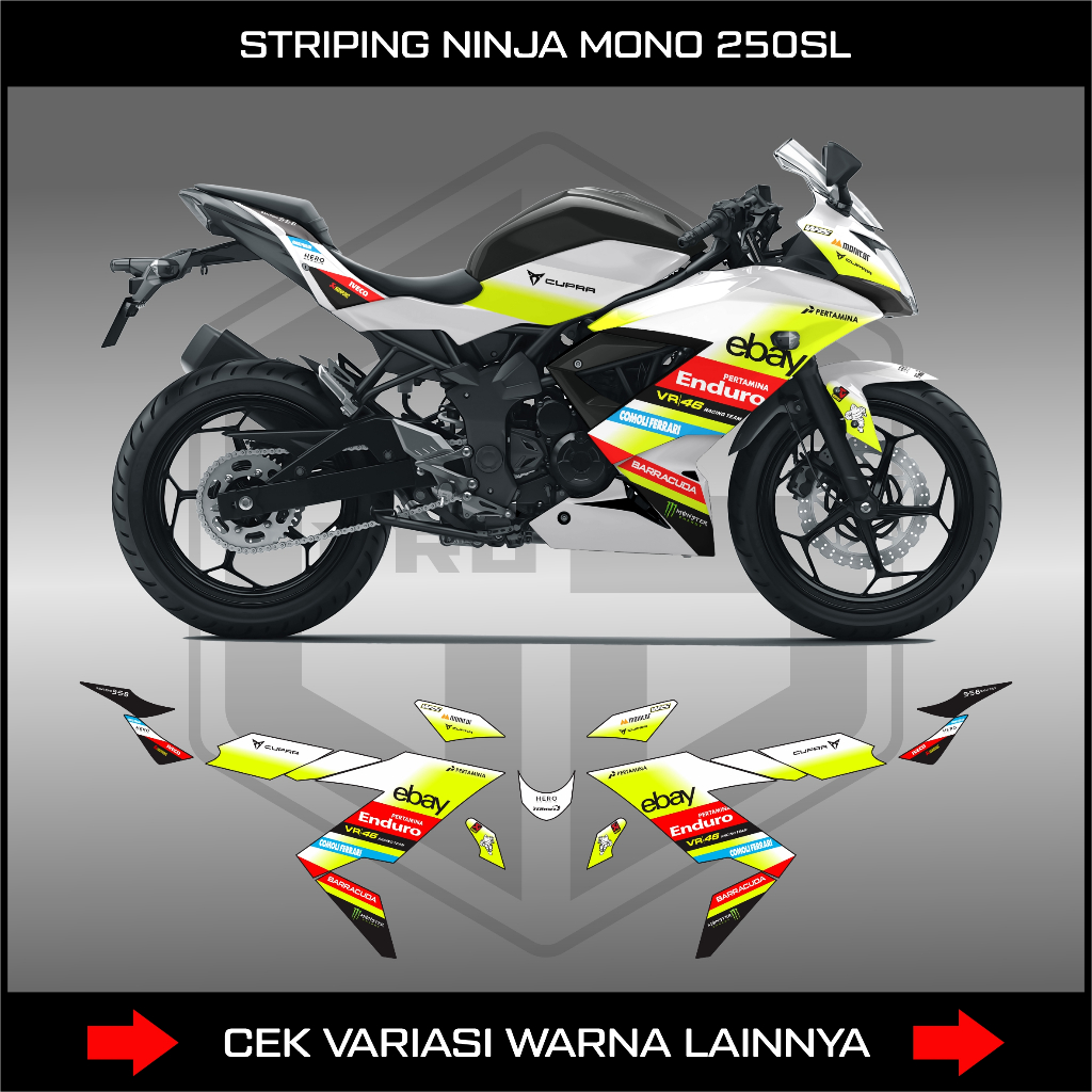 STIKER NINJA 250 SL MONO / STICKER DECAL MOTOR NINJA 250 SL