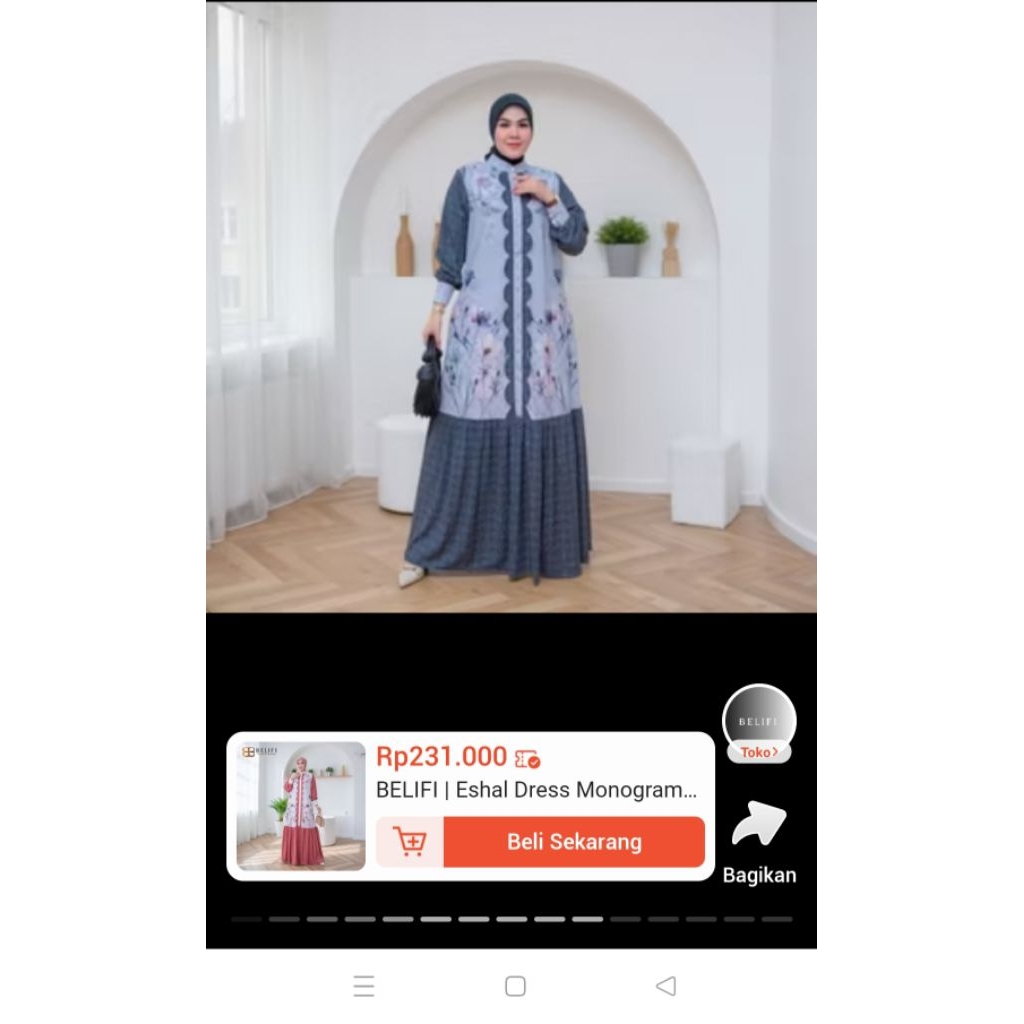 Belifi gamis ruffle