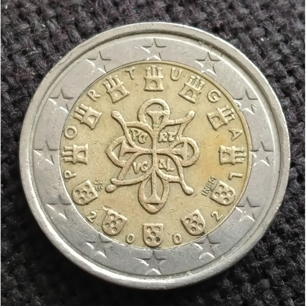 Koin Bimetal Portugal 2 Euro 2002