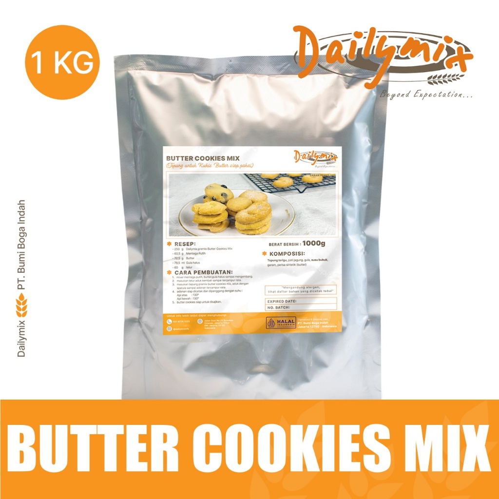 (Dailymix) Butter Cookies Mix / Premix Butter Cookies / Kue Kering Mentega / Kue Butter Cookies