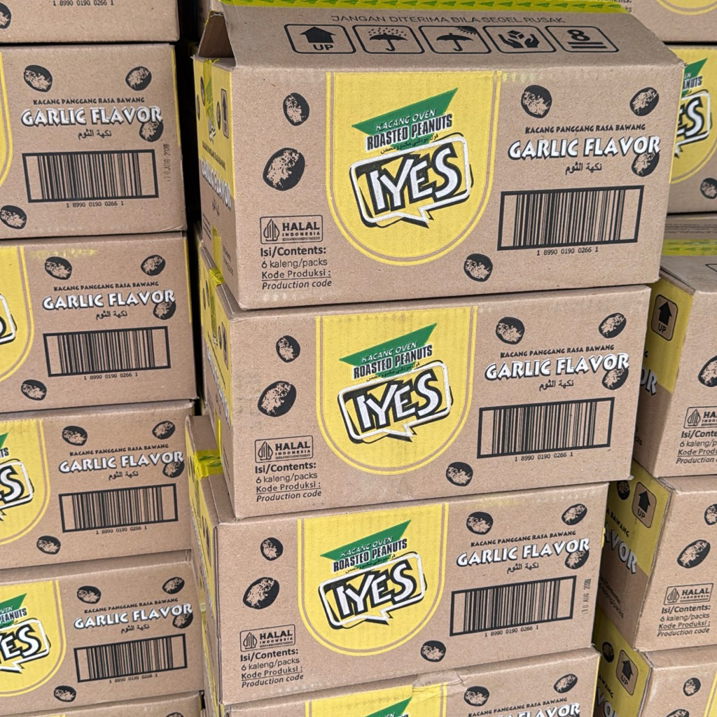 (DUSAN) IYES Kacang oven garlic flavor 1 dus isi 6