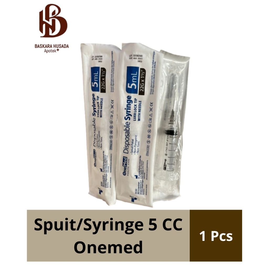 Spuit Medis Onemed Ukuran 1cc, 3cc, 5cc, 10cc - Higienis & Praktis untuk Penggunaan Medis