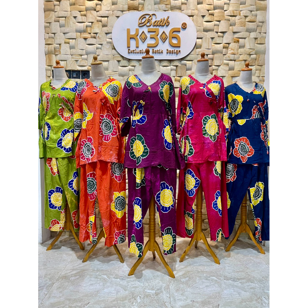 SETELAN JUMBO AIRIN LD 120 – Oneset / Setelan Batik Jumbo Cap Motif Sunan Adem & Nyaman | Setelan Wa