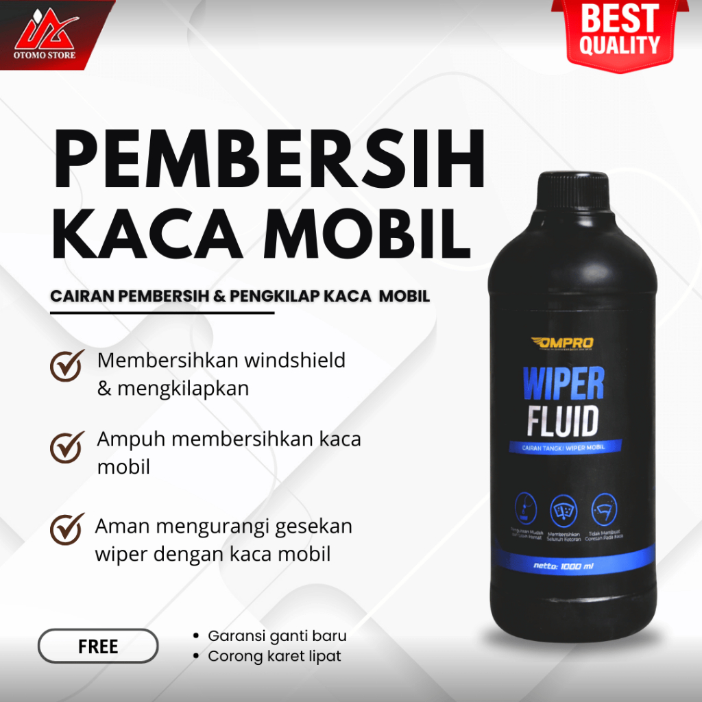 Wiper Mobil Kaca Air Wiper Kaca Mobil Air Wiper Ompro Wiper Fluid 1Lt Wifer Kaca Mobil Cairan Wiper 