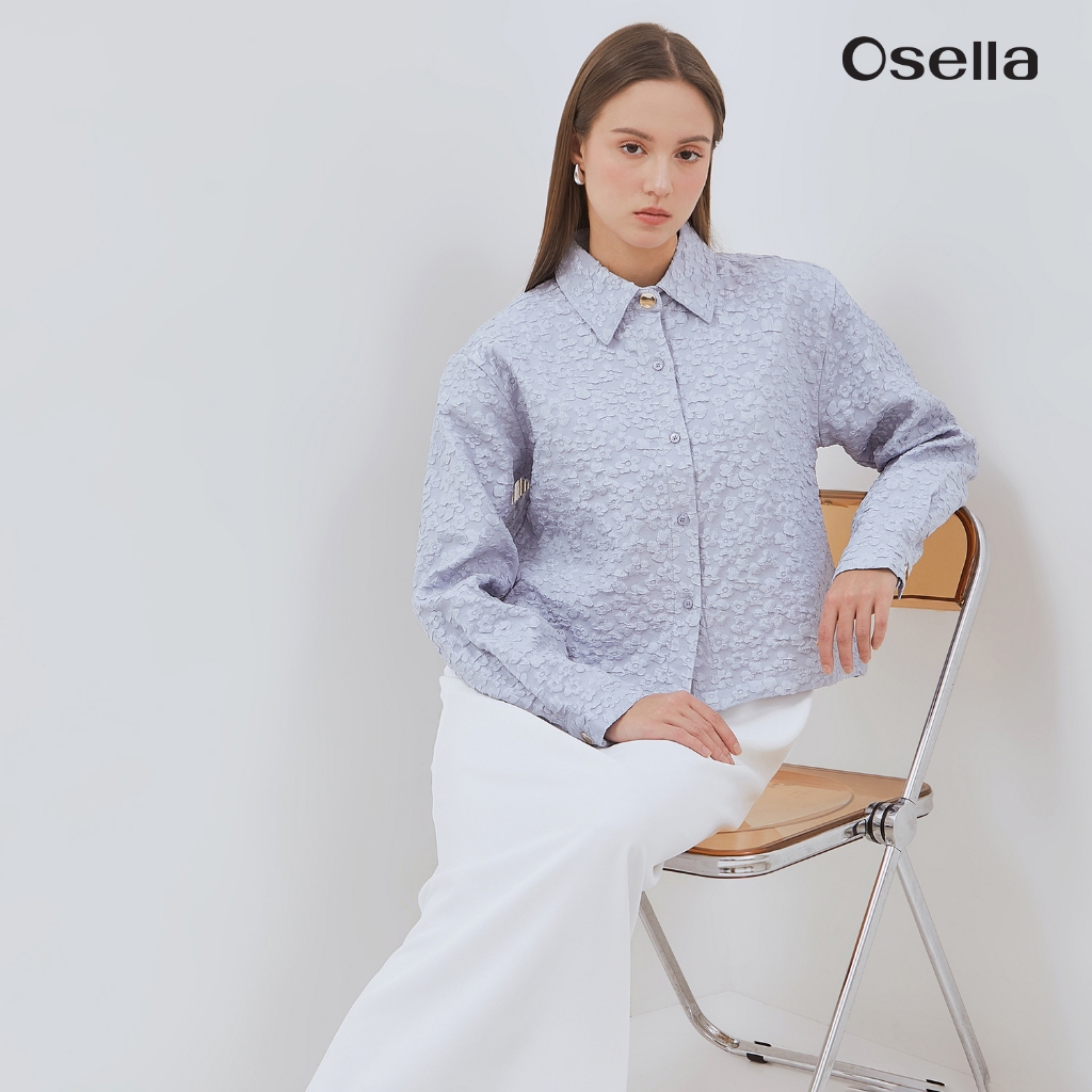 Osella Zania Dress Set With Jacquard Outer 11576603 | Setelan Dress Outer Lengan Panjang Wanita
