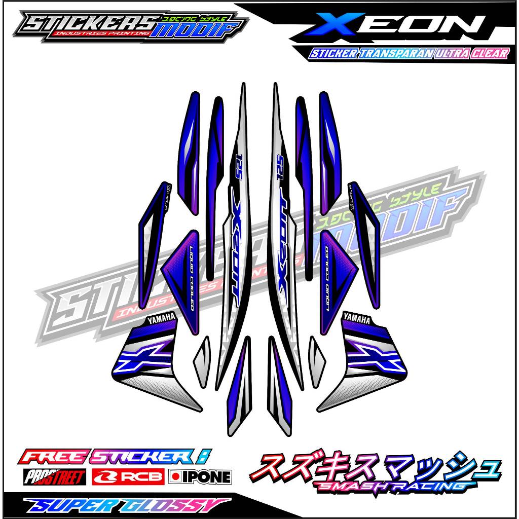 STRIPING VARIASI YAMAHA XEON 521 / STICKER LIST VARIASI MOTOR XEON