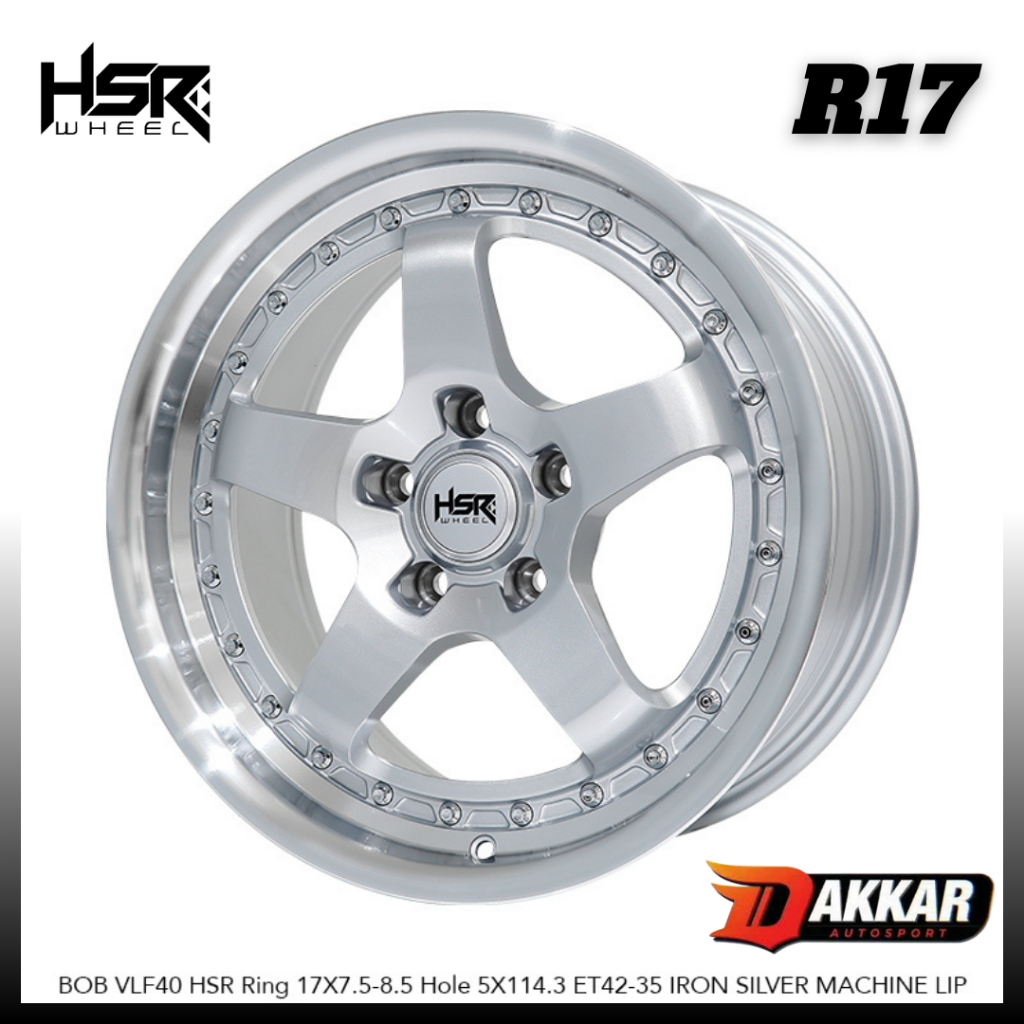 Velg Celong Hsr Wheel Bob R17 Lebar 75/85 Velg Mobil Racing Palang 5 R17 Pcd 5x114,3 HSR BOB
