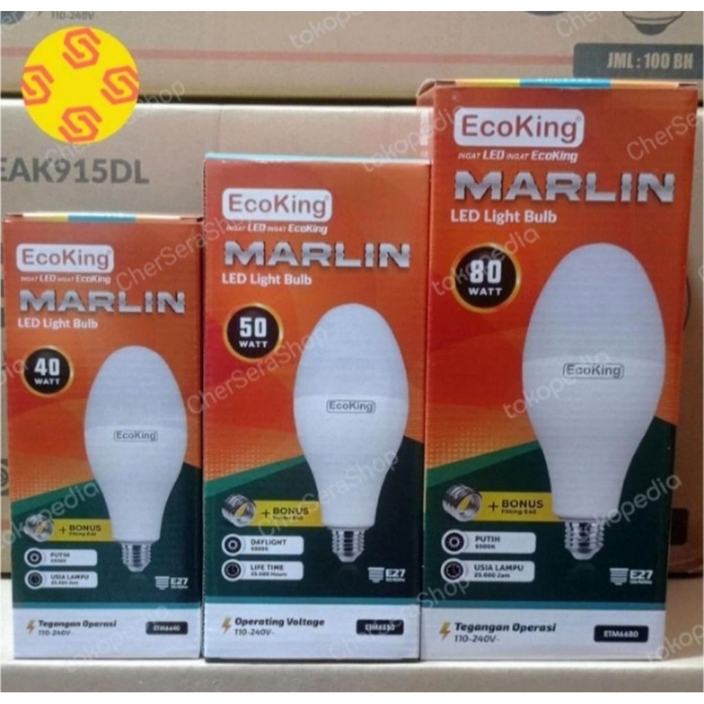 Lampu Ecoking LED Bohlam 40W 50W 80W Super Terang