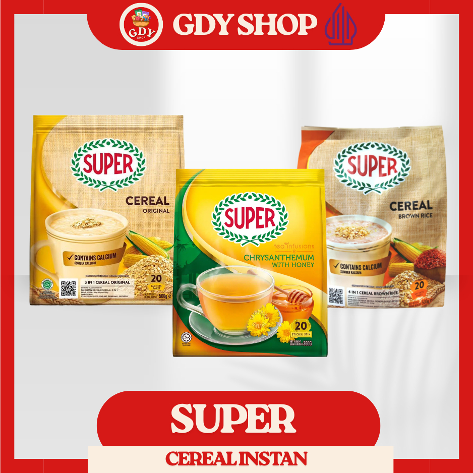 SUPER Instant Cereal & Tae Infusions 20 Sachet BPOM HALAL