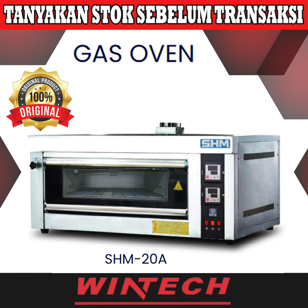 SHM SHM-20A Gas Baking Oven / Oven Gas Pemanggang Roti - Oven 1 Deck 2 Loyang - Oven Roti SHM20A SHM