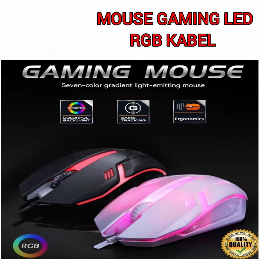 MOUSE GAMING LED RGB KABEL