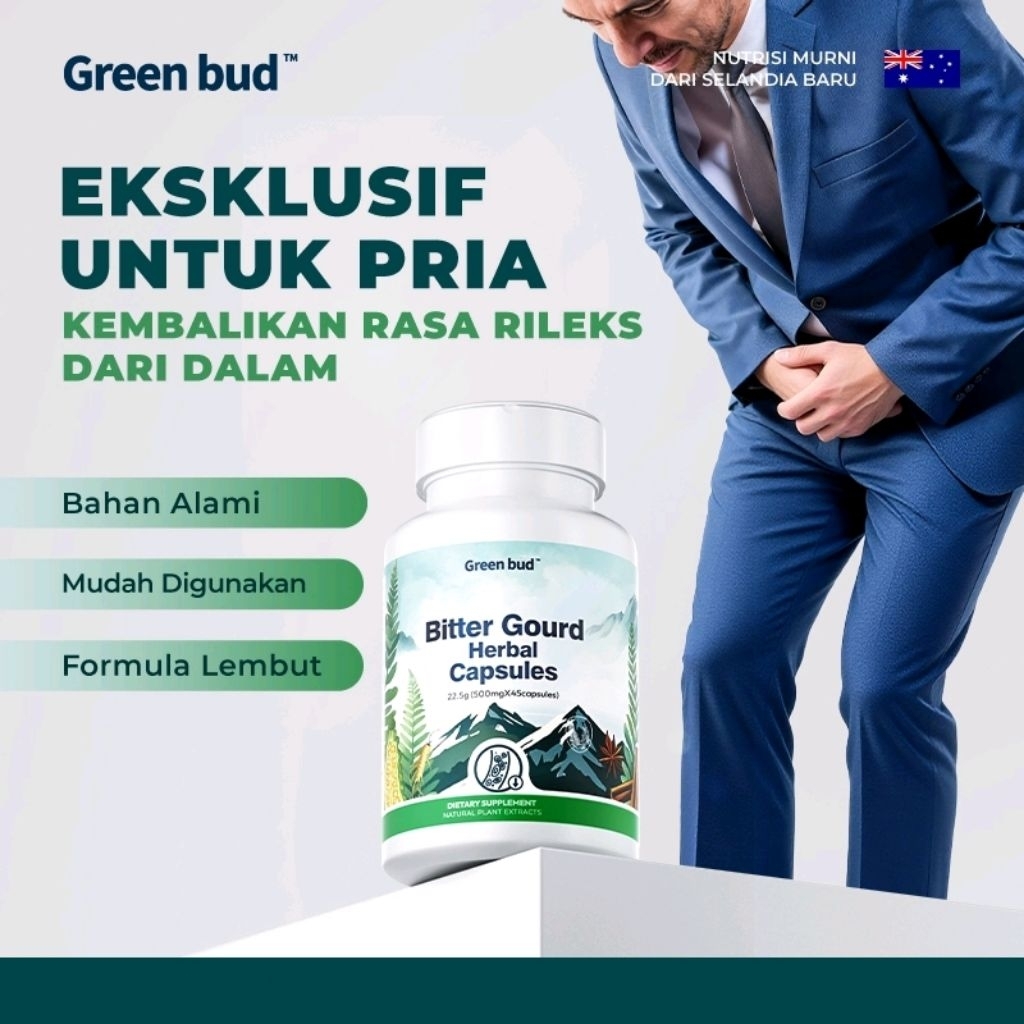 Green Bud Kapsul Herbal Ekstrak Pare – Perawatan Pria Dewasa, Dukungan Vitalitas Harian